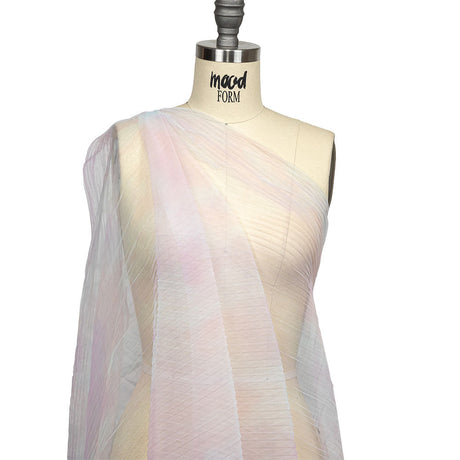 Pink Dolphin, Lilac and Pale Blue Tie Dye Pleated Tulle