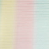 Sea Pink, Yellow and Blue Gradient Stripes Pleated Tulle