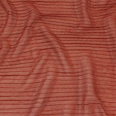 Metallic Stretch Plisse - Tomato and Gold - Natalia Collection