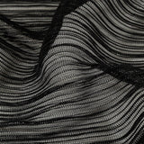 Metallic Stretch Plisse - Black - Natalia Collection