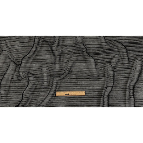 Metallic Stretch Plisse - Black - Natalia Collection