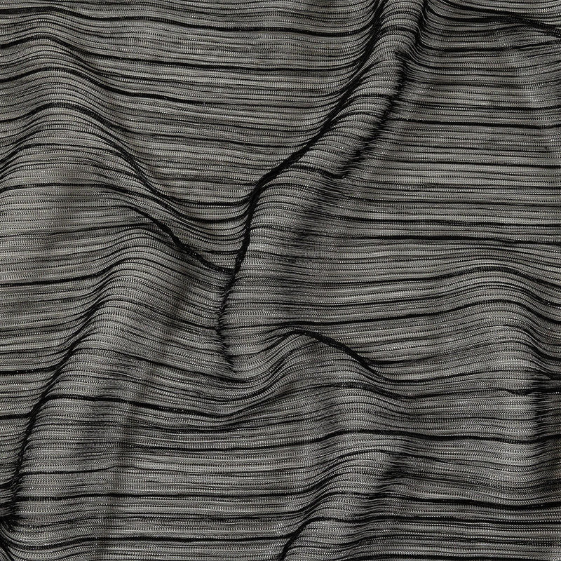 Metallic Stretch Plisse - Black - Natalia Collection