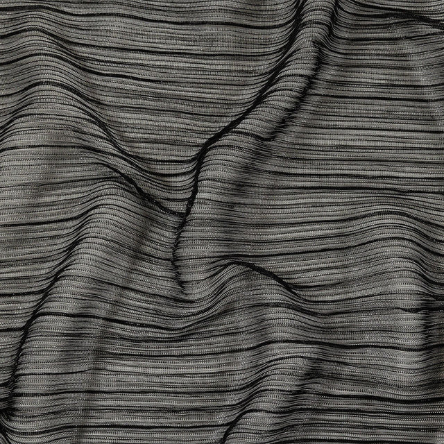 Metallic Stretch Plisse - Black - Natalia Collection