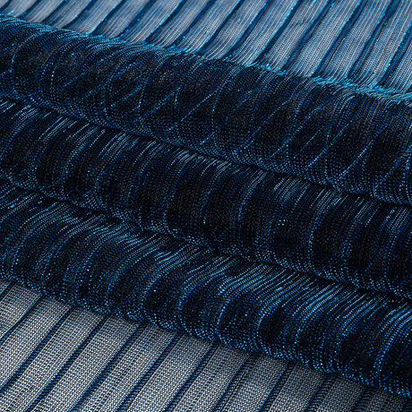Metallic Stretch Plisse - Cobalt - Natalia Collection