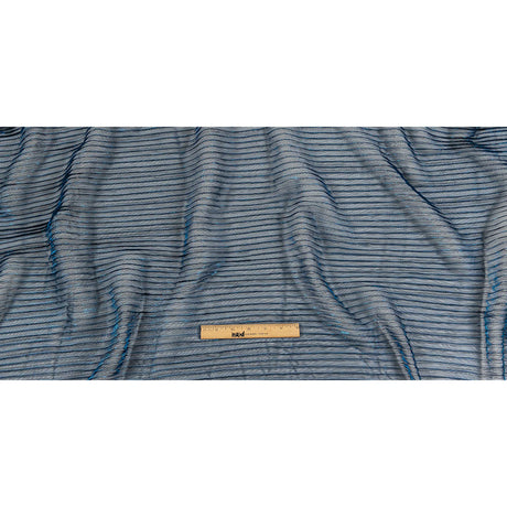 Metallic Stretch Plisse - Cobalt - Natalia Collection