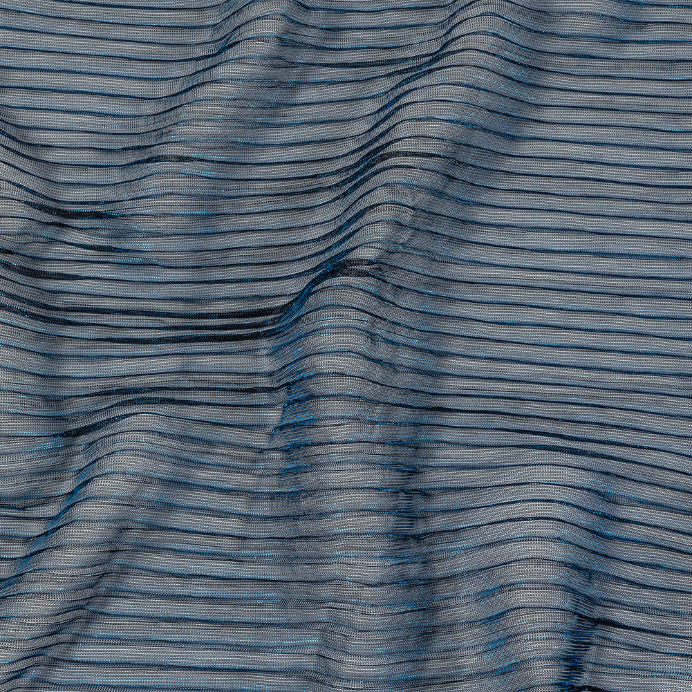 Metallic Stretch Plisse - Cobalt - Natalia Collection