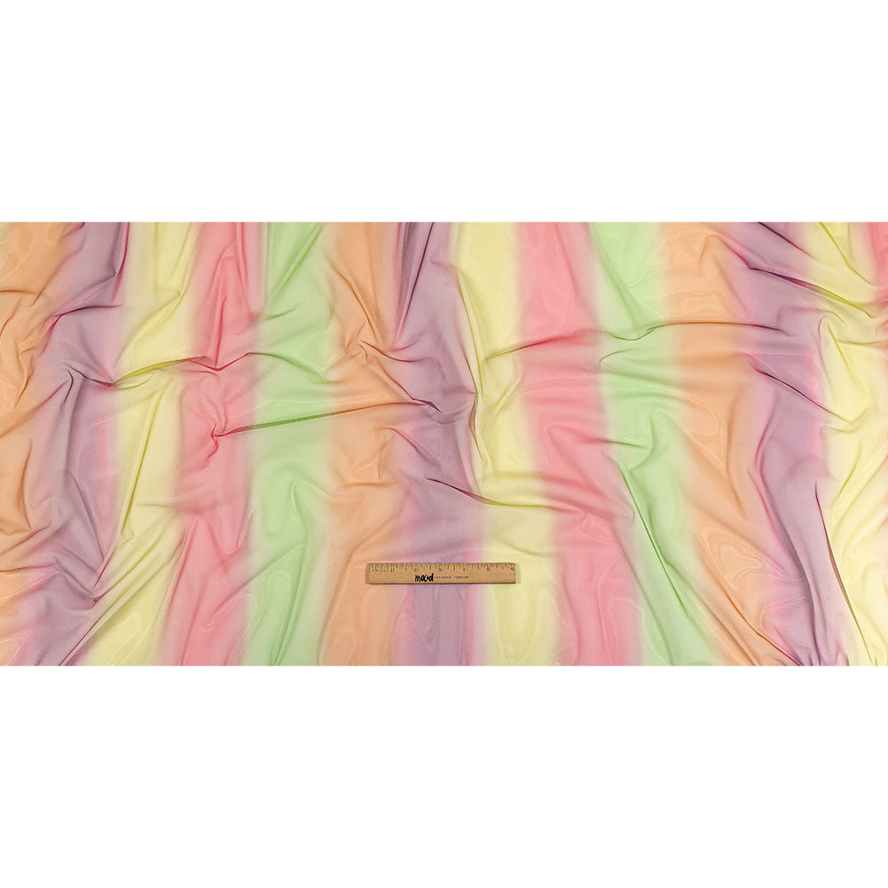 Ombre Stripes Shadow Tulle - Yellow, Green and Pink
