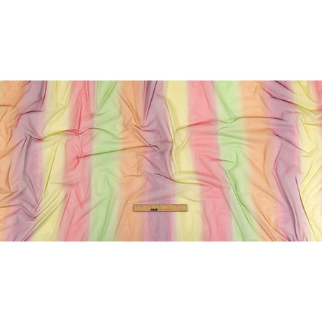 Ombre Stripes Shadow Tulle - Yellow, Green and Pink