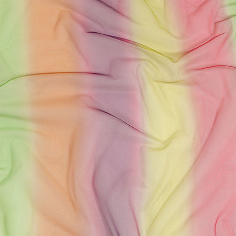Ombre Stripes Shadow Tulle - Yellow, Green and Pink