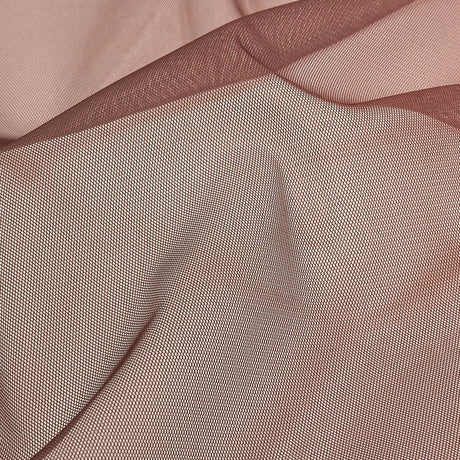 Caramel, Brown and Deep Mahogany Ombre Shadow Stretch Tulle