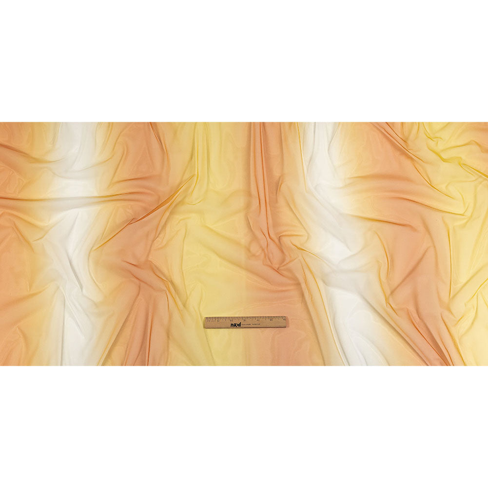 Ombre Stripes Shadow Tulle - Yellow, Orange and White