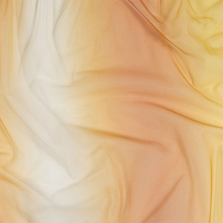 Ombre Stripes Shadow Tulle - Yellow, Orange and White