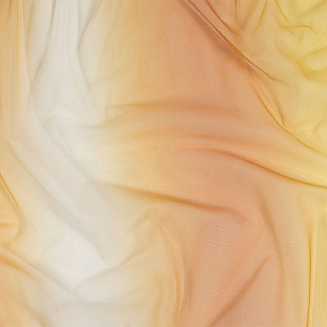 Ombre Stripes Shadow Tulle - Yellow, Orange and White