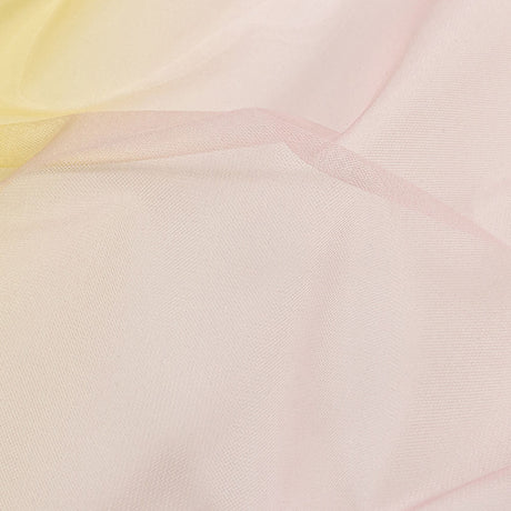 Ombre Stripes Shadow Tulle - Pink and Yellow