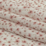 Pink and White Fluttering Flowers Medium Weight Linen Woven