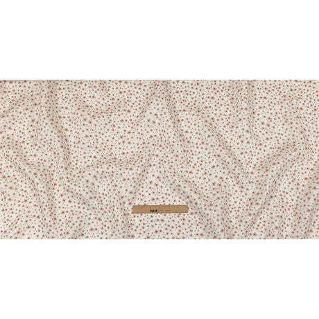 Pink and White Fluttering Flowers Medium Weight Linen Woven