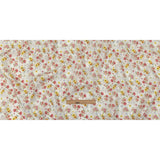 Pink, Yellow and Gray Wildflowers Medium Weight Linen Woven