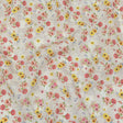 Pink, Yellow and Gray Wildflowers Medium Weight Linen Woven
