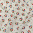 Pink, Blue and White Perfect Posies Medium Weight Linen Woven