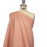 Pink, Creamsicle and Burgundy Diamond Illusion Medium Weight Linen Woven
