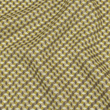 Olive, Brown and Beige Diamond Illusion Medium Weight Linen Woven