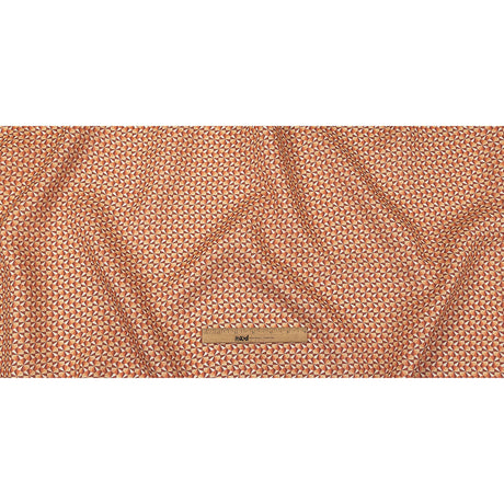 Orange, Pink and Dark Red Hexagon Pinwheels Medium Weight Linen Woven