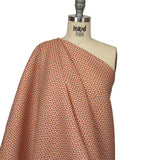 Orange, Pink and Dark Red Hexagon Pinwheels Medium Weight Linen Woven