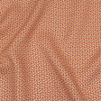 Orange, Pink and Dark Red Hexagon Pinwheels Medium Weight Linen Woven