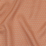 Orange, Pink and Dark Red Hexagon Pinwheels Medium Weight Linen Woven