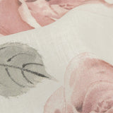 Dusty Pink, Gray and White Roses Medium Weight Linen Woven