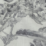 Gray and White Hydrangeas Medium Weight Linen Woven