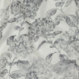 Gray and White Hydrangeas Medium Weight Linen Woven