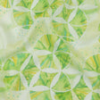 Green and Yellow Watercolor Medallions Medium Weight Linen Woven