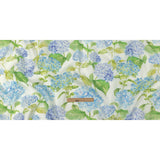 Blue, Green and White Hydrangeas Medium Weight Linen Woven