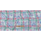 Purple, Teal and Pink Watercolor Plaid Medium Weight Linen Woven
