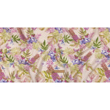 Pink, Purple and Green Watercolor Tropical Plants and Pineapples Medium Weight Linen Woven