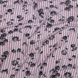 Mauve, White and Black Candy Stripes and Florals Stretch Rayon Jersey