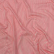 Bubblegum and White Candy Striped Cotton and Rayon Jersey