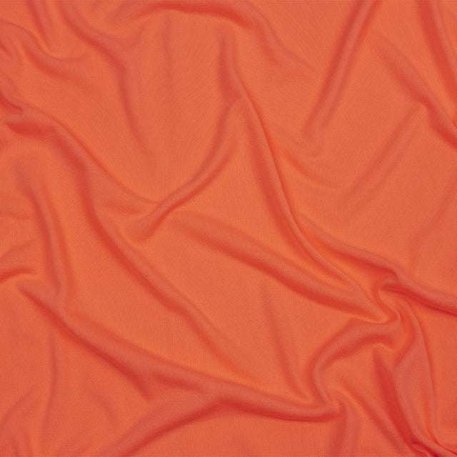 Neon Coral Recycled Polyester Jersey