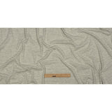 Heathered Gray and White Striped Cotton 1x1 Rib Knit