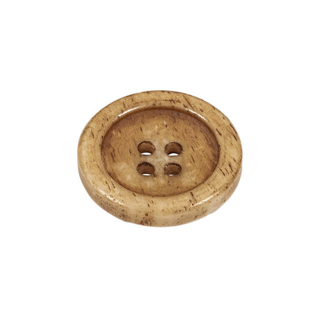 Light Natural 4-Hole Plastic Dish Button - 36L/23mm