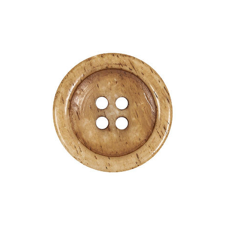 Light Natural 4-Hole Plastic Dish Button - 36L/23mm