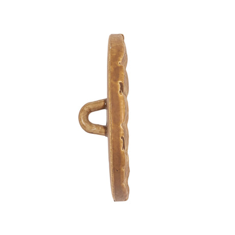 Light Wood Basketweave Shank Back Plastic Button - 44L/28mm