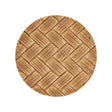 Light Wood Basketweave Shank Back Plastic Button - 44L/28mm