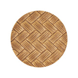 Light Wood Basketweave Shank Back Plastic Button - 44L/28mm