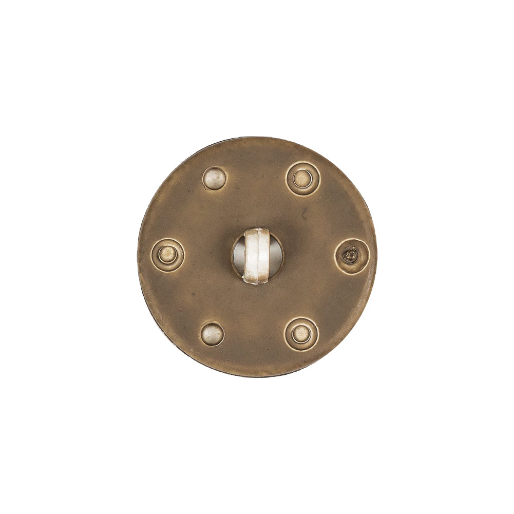 Beige and Olive Star Rope Textured Shank Back Plastic Button - 32L/20mm