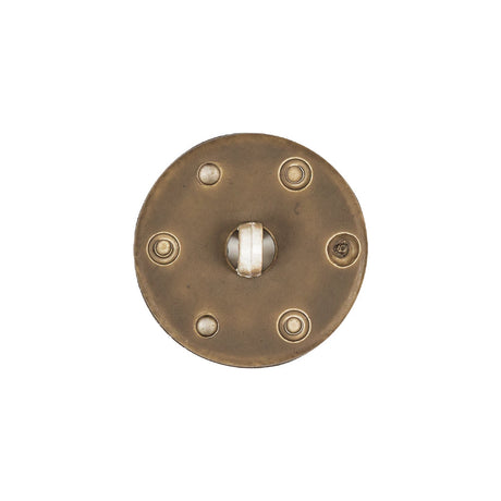 Beige and Olive Star Rope Textured Shank Back Plastic Button - 32L/20mm