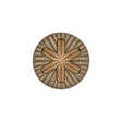 Beige and Olive Star Rope Textured Shank Back Plastic Button - 32L/20mm