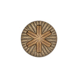 Beige and Olive Star Rope Textured Shank Back Plastic Button - 32L/20mm