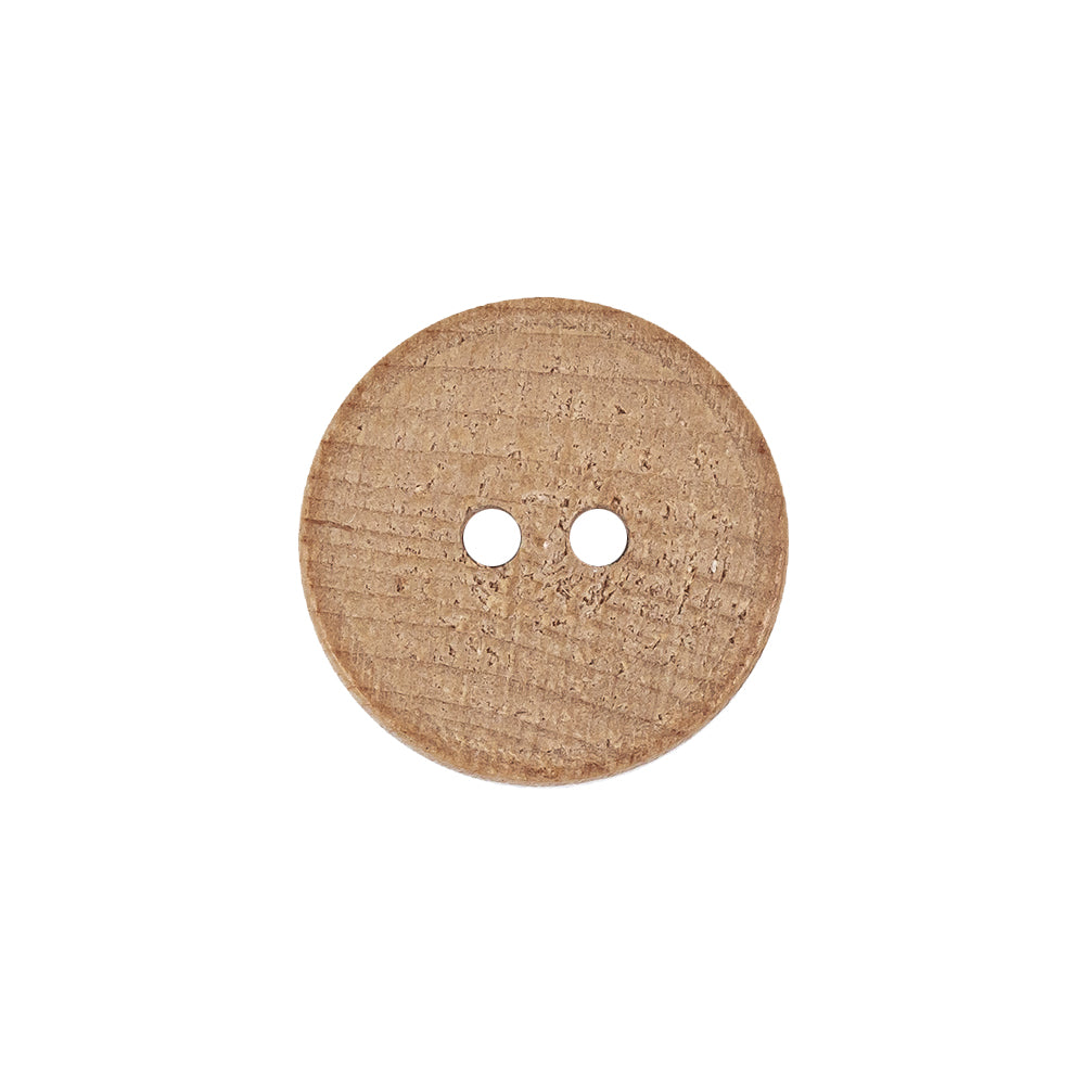 Natural Scorched Concentric Ripples 2-Hole Wood Button - 30L/19mm
